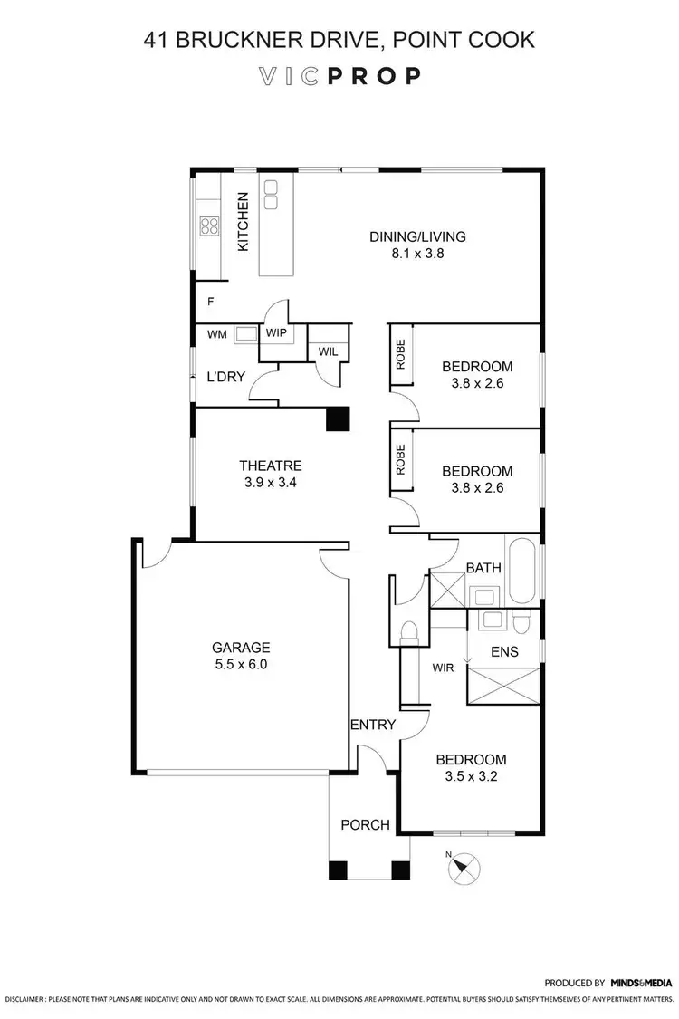 Floorplan of Homely house listing, 41 Bruckner Drive, Point Cook VIC 3030