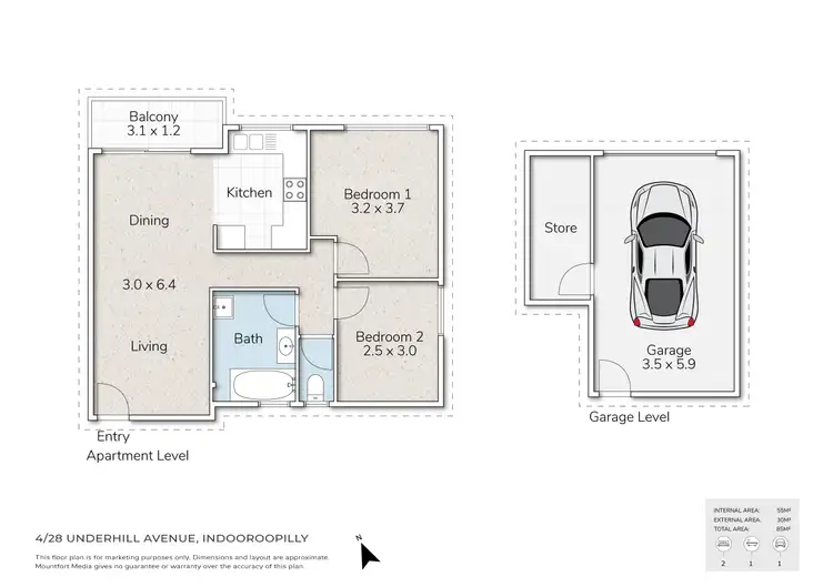 Floorplan of Homely unit listing, 4/28 Underhill Avenue, Indooroopilly QLD 4068