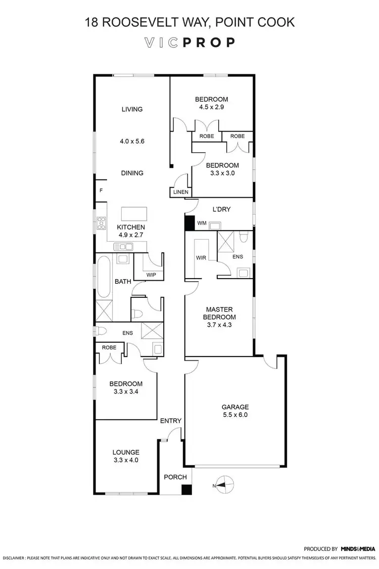 Floorplan of Homely house listing, 18 Roosevelt Way, Point Cook VIC 3030