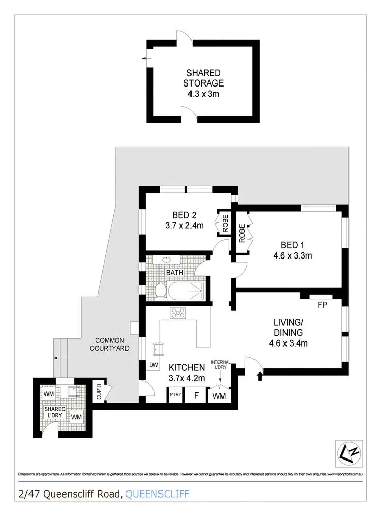 Floorplan of Homely apartment listing, 2/47 Queenscliff Road, Queenscliff NSW 2096
