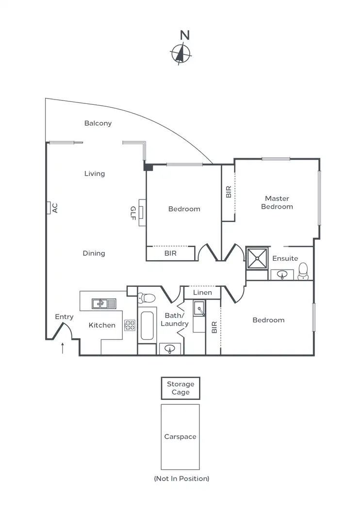 Floorplan of Homely apartment listing, 403/148 Wells Street, South Melbourne VIC 3205