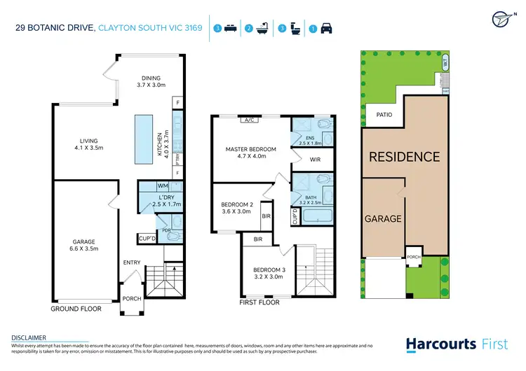 Floorplan of Homely townhouse listing, 29 Botanic Drive, Clayton South VIC 3169