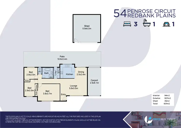 Floorplan of Homely house listing, 54 Penrose Circuit, Redbank Plains QLD 4301