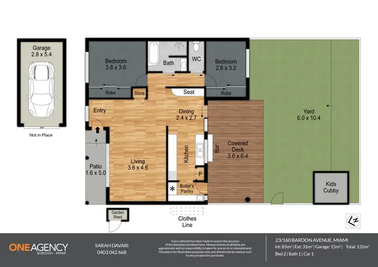 Floorplan of Homely villa listing, 23/160 Bardon Avenue, Miami QLD 4220