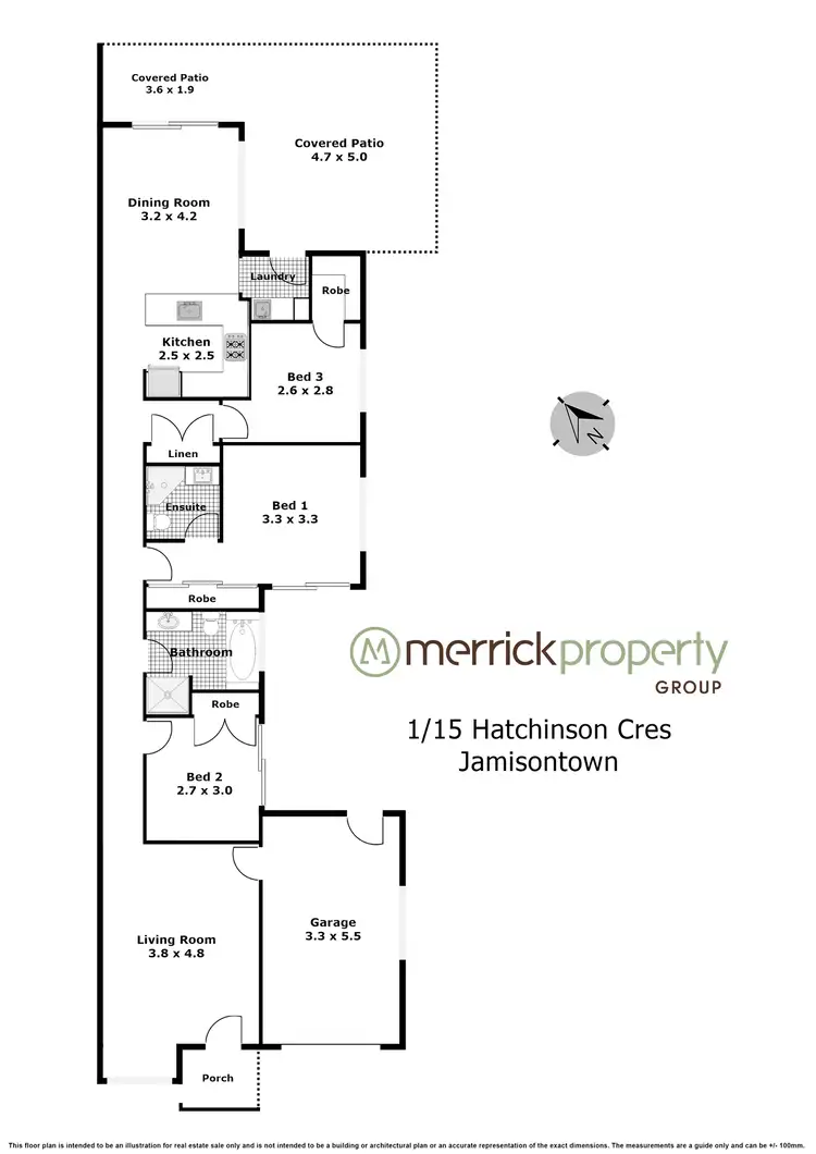 Floorplan of Homely semi-detached listing, 1/15 Hatchinson Crescent, Jamisontown NSW 2750