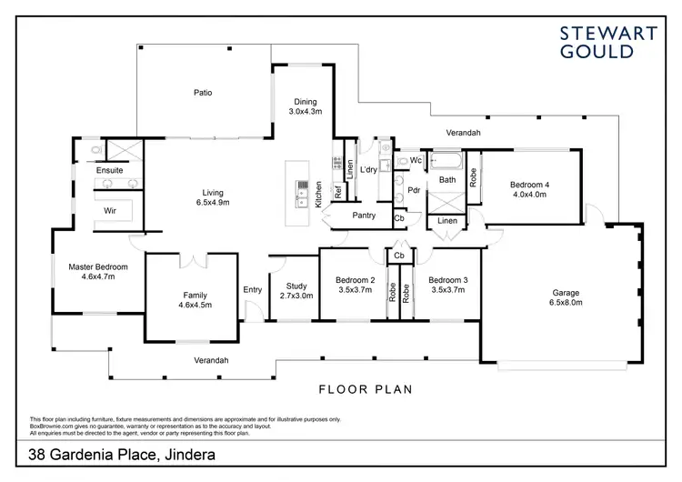 Floorplan of Homely house listing, 38 Gardenia Place, Jindera NSW 2642