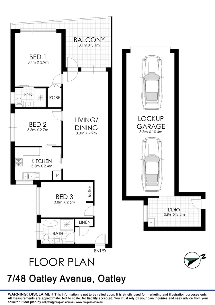 Floorplan of Homely unit listing, 7/48 Oatley Avenue, Oatley NSW 2223