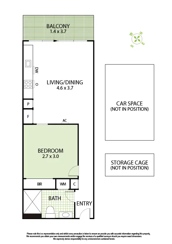 Floorplan of Homely apartment listing, 703/52 Park Street, South Melbourne VIC 3205