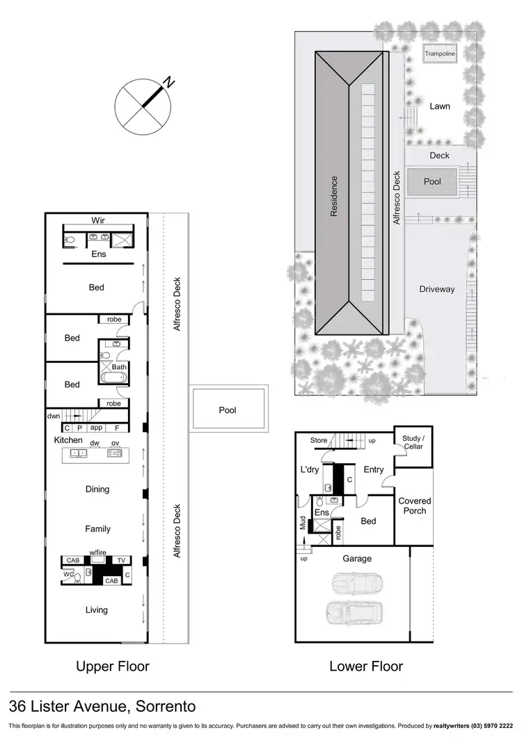 Floorplan of Homely house listing, 36 Lister Avenue, Sorrento VIC 3943