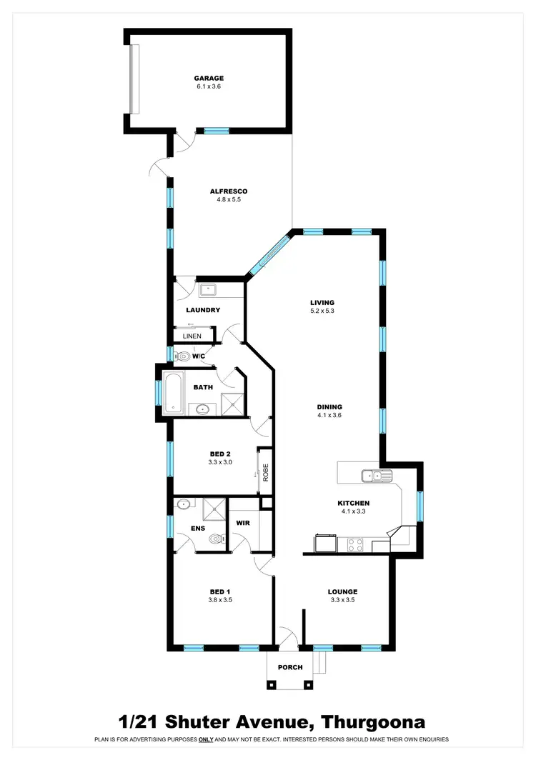 Floorplan of Homely house listing, 1/21 Shuter Avenue, Thurgoona NSW 2640