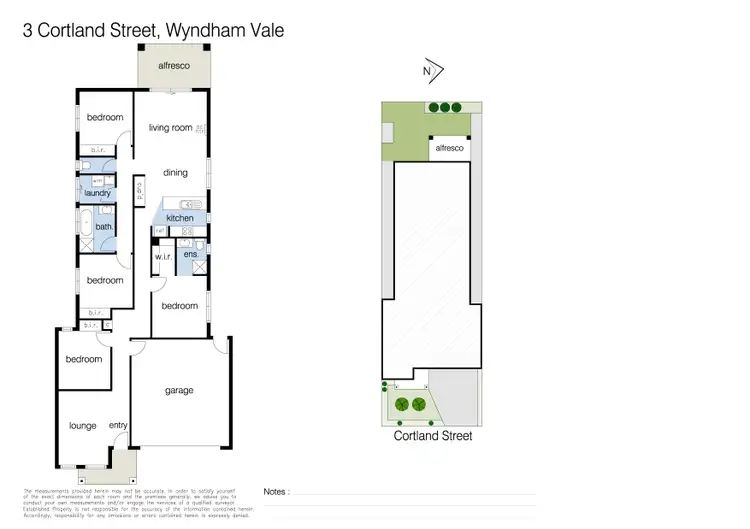 Floorplan of Homely house listing, 3 Cortland Street, Wyndham Vale VIC 3024