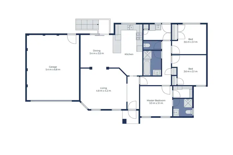 Floorplan of Homely house listing, 1 Helpmann Street, Wantirna South VIC 3152