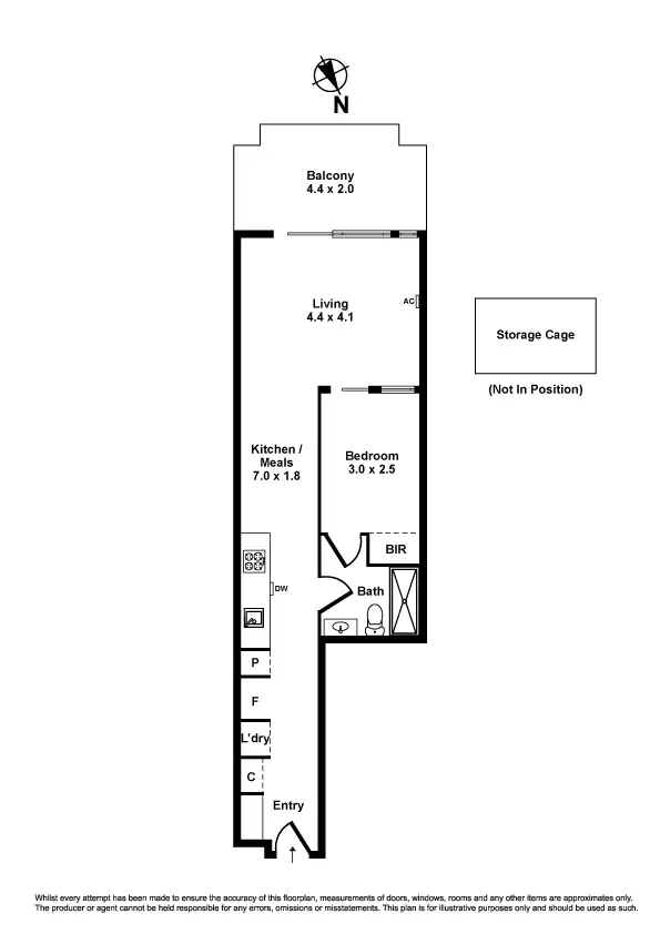 Floorplan of Homely apartment listing, 213/47 Nelson Place, Williamstown VIC 3016