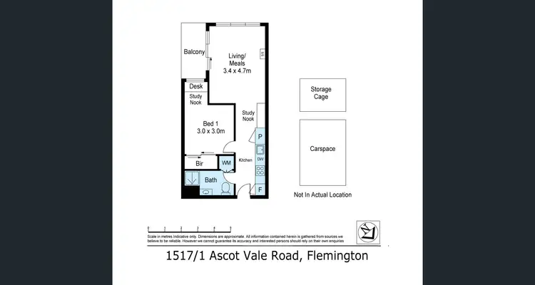 Floorplan of Homely apartment listing, 1517/1 Ascot Vale Road, Flemington VIC 3031