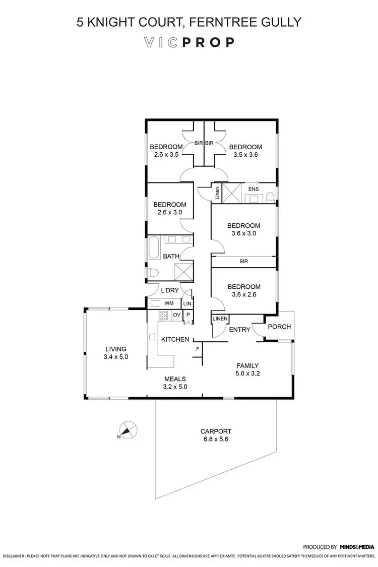 Floorplan of Homely house listing, 5 Knight Court, Ferntree Gully VIC 3156