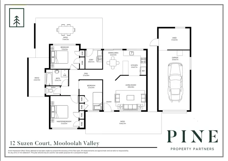 Floorplan of Homely house listing, 12 Suzen Court, Mooloolah Valley QLD 4553