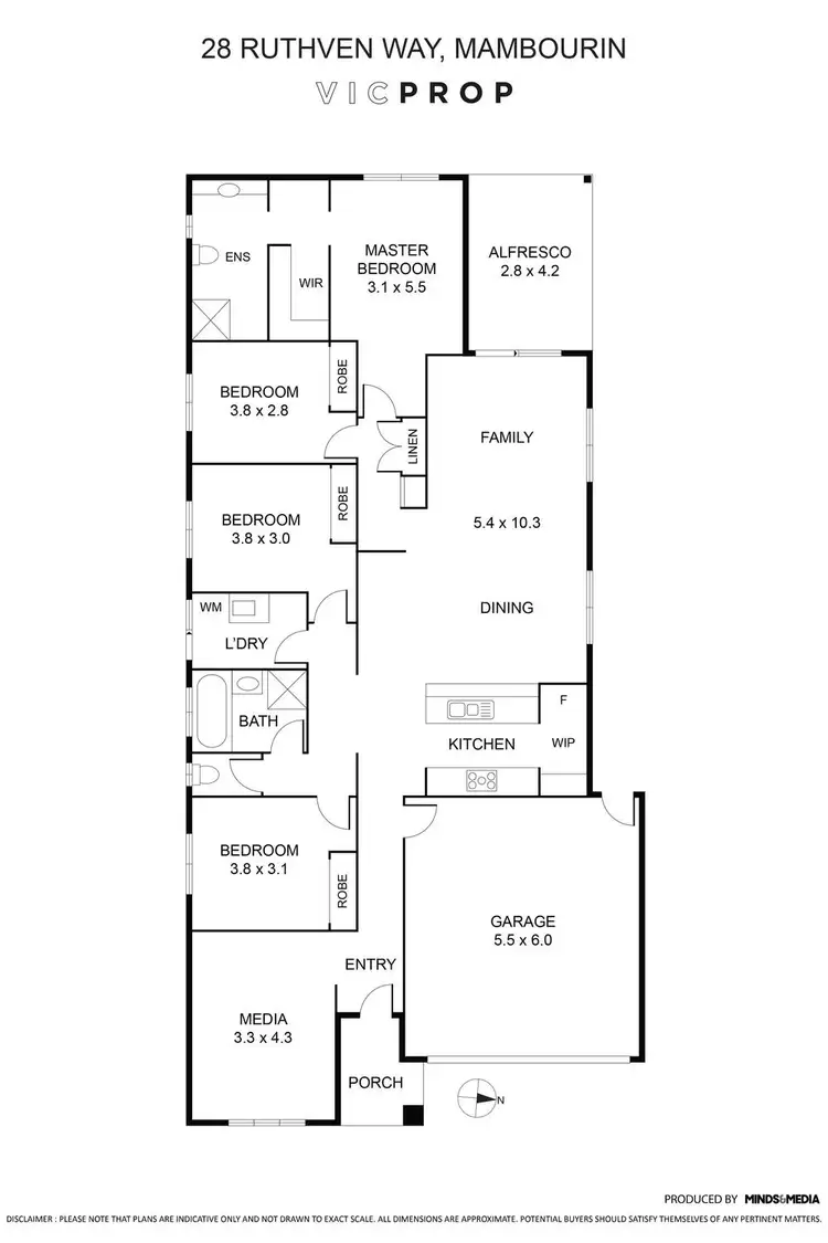 Floorplan of Homely house listing, 28 Ruthven Way, Mambourin VIC 3024