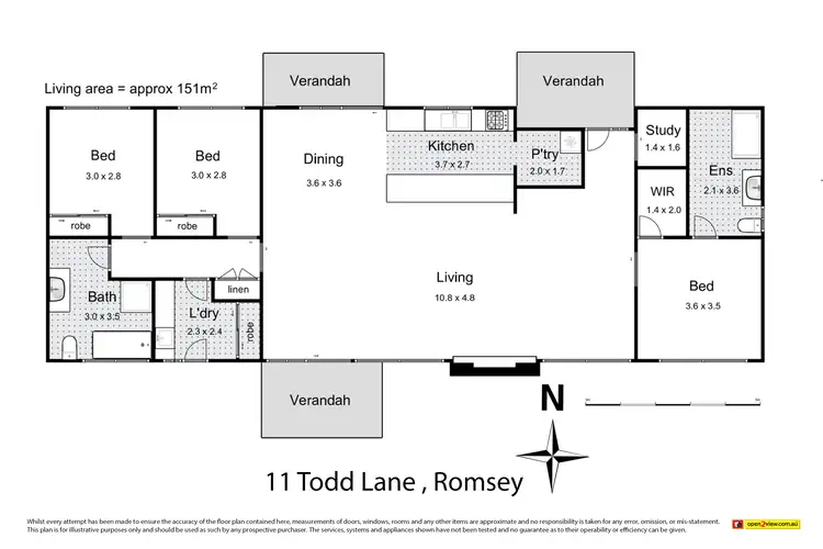 Floorplan of Homely house listing, 11b Todd Lane, Romsey VIC 3434