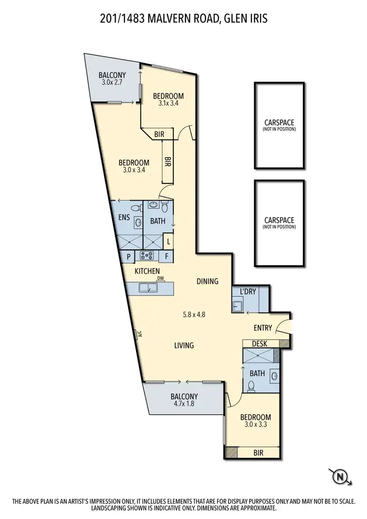 Floorplan of Homely apartment listing, 201/1483 Malvern Road, Glen Iris VIC 3146