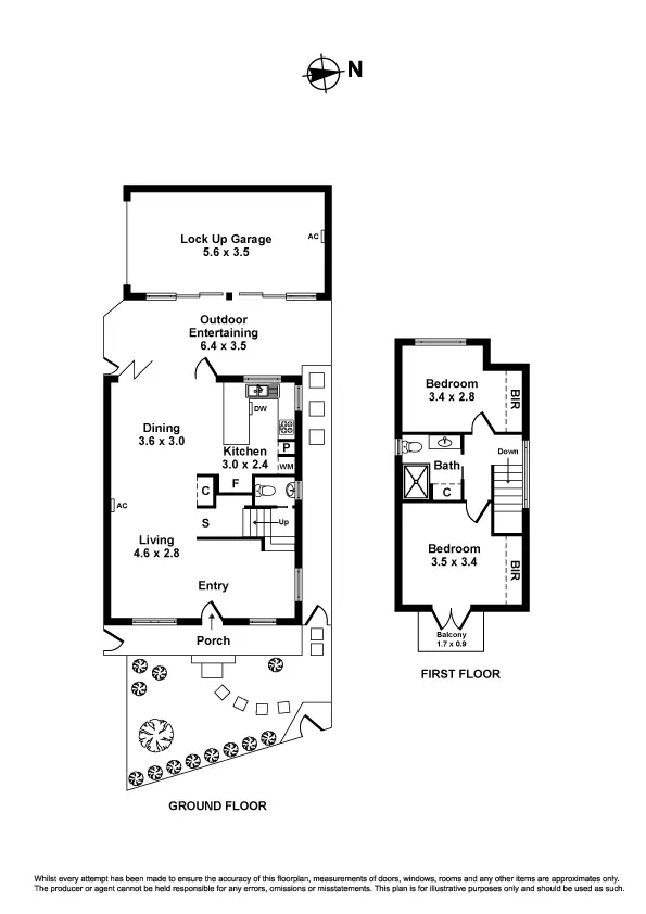 Floorplan of Homely townhouse listing, 1/9 Roches Terrace, Williamstown VIC 3016