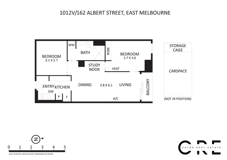 Floorplan of Homely apartment listing, 1012V/162 Albert Street, East Melbourne VIC 3002
