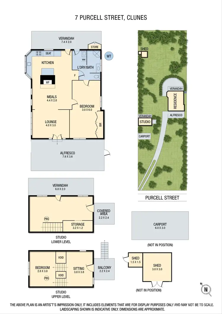 Floorplan of Homely house listing, 7 Purcell Street, Clunes VIC 3370