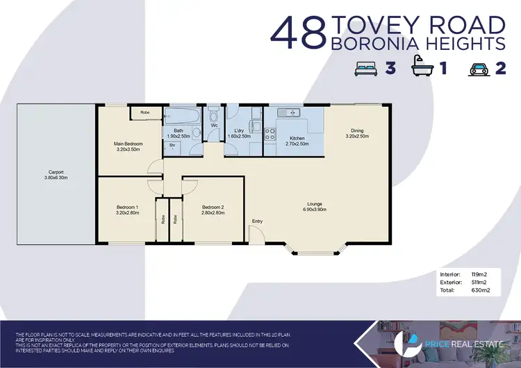 Floorplan of Homely house listing, 48 Tovey Road, Boronia Heights QLD 4124