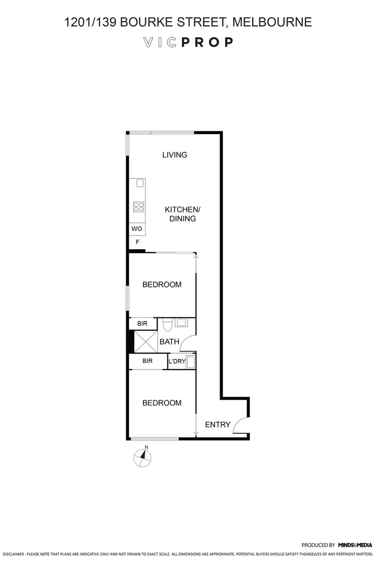 Floorplan of Homely apartment listing, 1201/139 Bourke Street, Melbourne VIC 3000