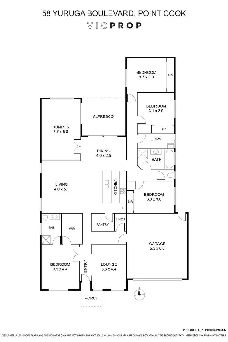 Floorplan of Homely house listing, 58 Yuruga Boulevard, Point Cook VIC 3030