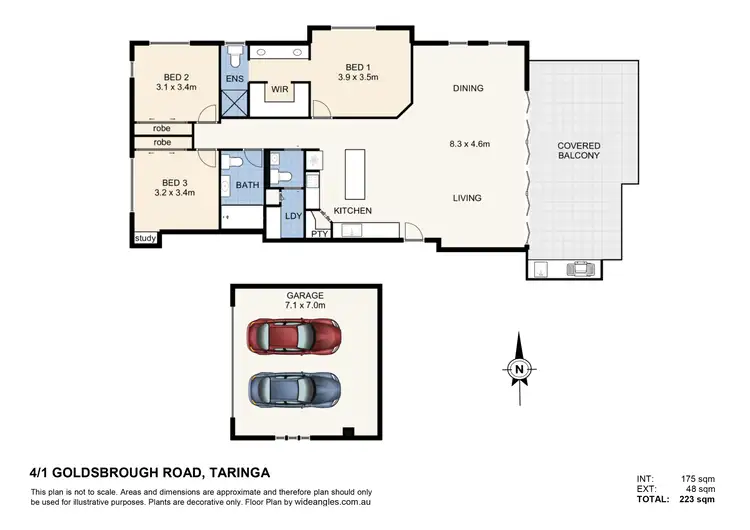 Floorplan of Homely unit listing, 4/1 Goldsbrough Road, Taringa QLD 4068