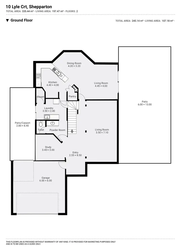 Floorplan of Homely house listing, 10 Lyle Court, Shepparton VIC 3630