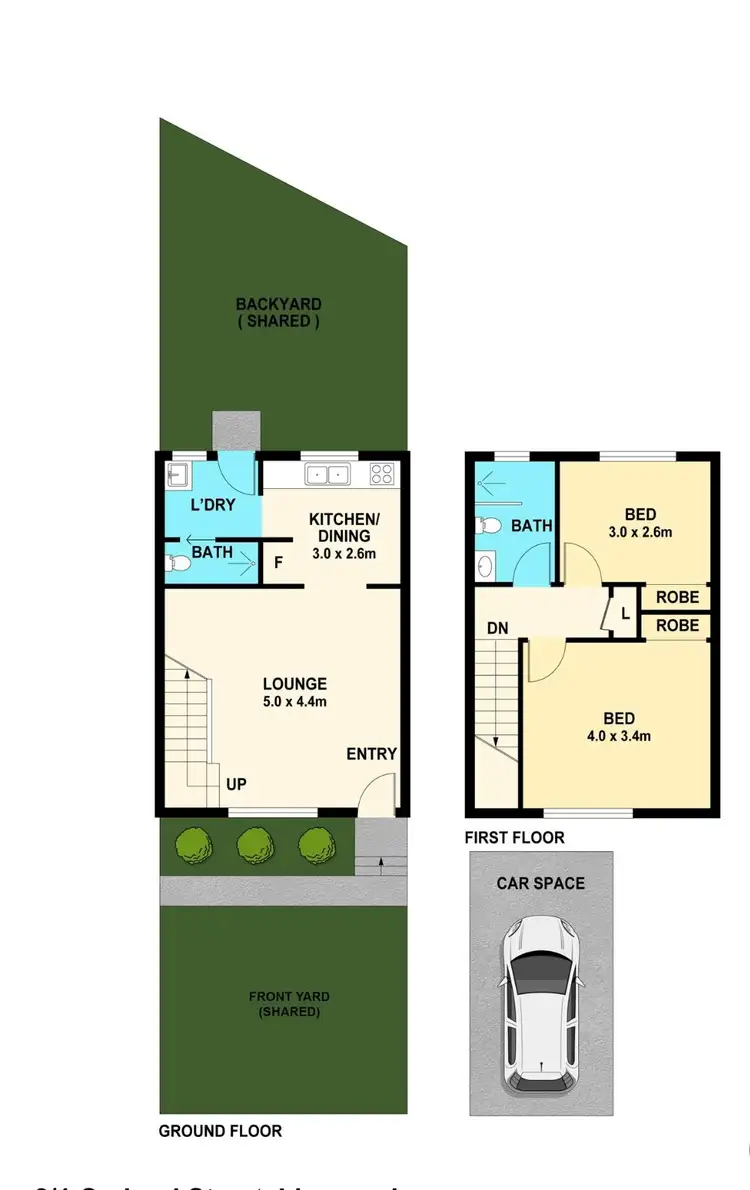 Floorplan of Homely townhouse listing, 8/1-3 Carboni Street, Liverpool NSW 2170