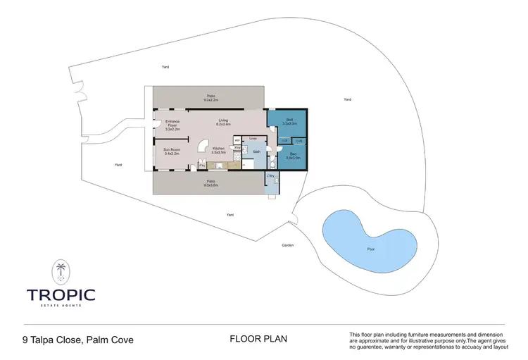 Floorplan of Homely house listing, 9 Talpa Close, Palm Cove QLD 4879