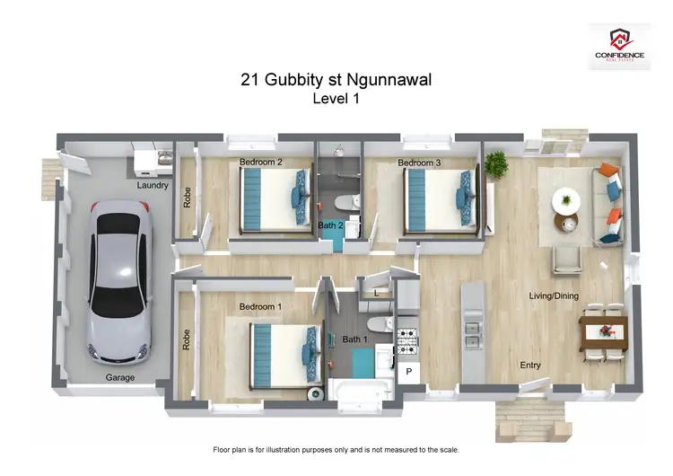Floorplan of Homely house listing, 21 Gubbity Street, Ngunnawal ACT 2913