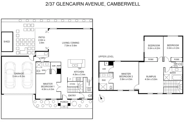 Floorplan of Homely townhouse listing, 2/37 Glencairn Avenue, Camberwell VIC 3124