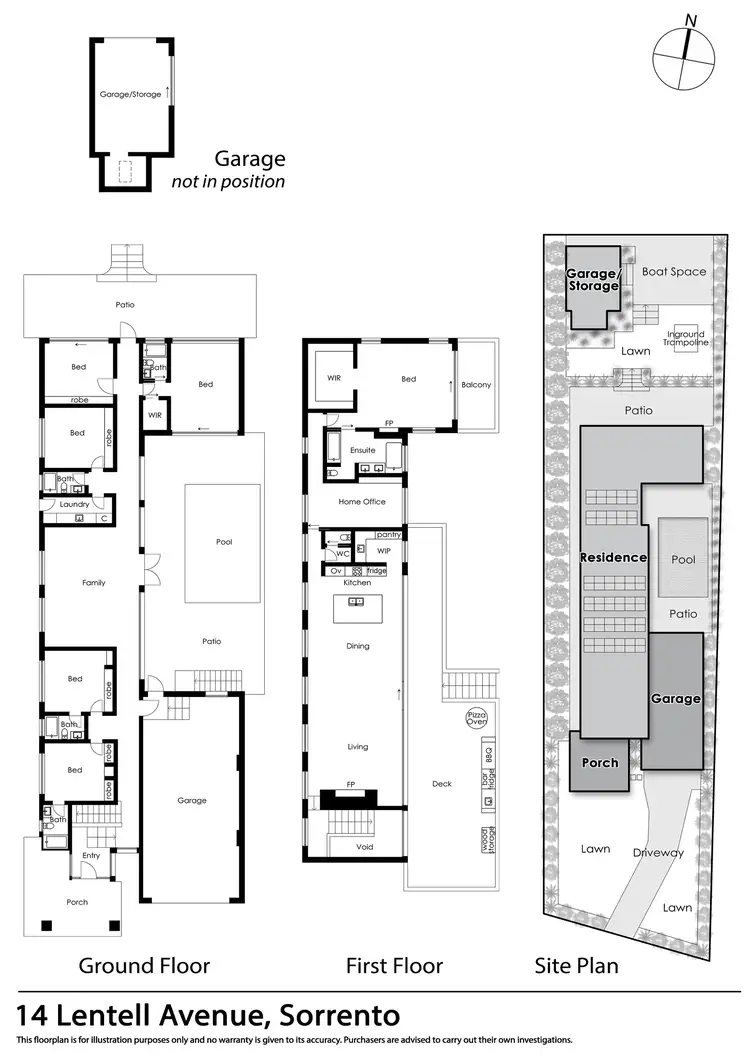 Floorplan of Homely house listing, 14 Lentell Avenue, Sorrento VIC 3943