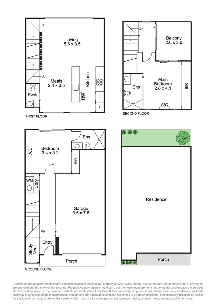 Floorplan of Homely townhouse listing, 5/3 Stanley Avenue, Cheltenham VIC 3192