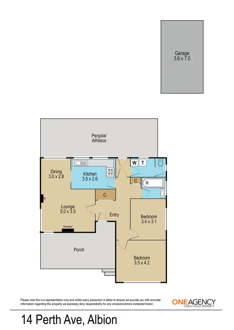 Floorplan of Homely house listing, 14 Perth Avenue, Albion VIC 3020