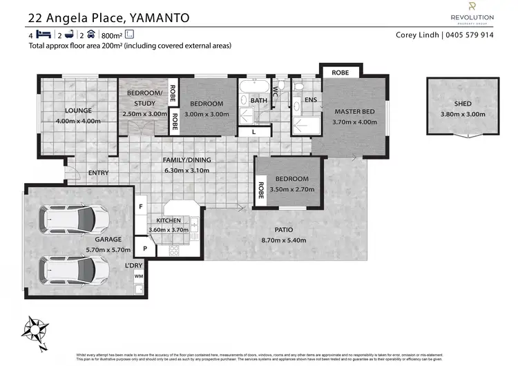 Floorplan of Homely house listing, 22 Angela Place, Yamanto QLD 4305