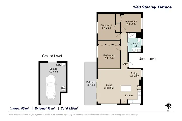 Floorplan of Homely unit listing, 1/43 Stanley Terrace, Taringa QLD 4068