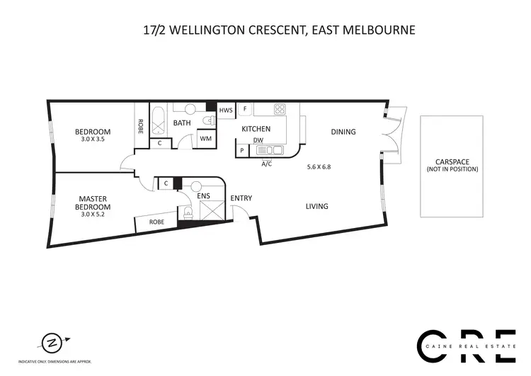 Floorplan of Homely apartment listing, 17/2 Wellington Crescent, East Melbourne VIC 3002