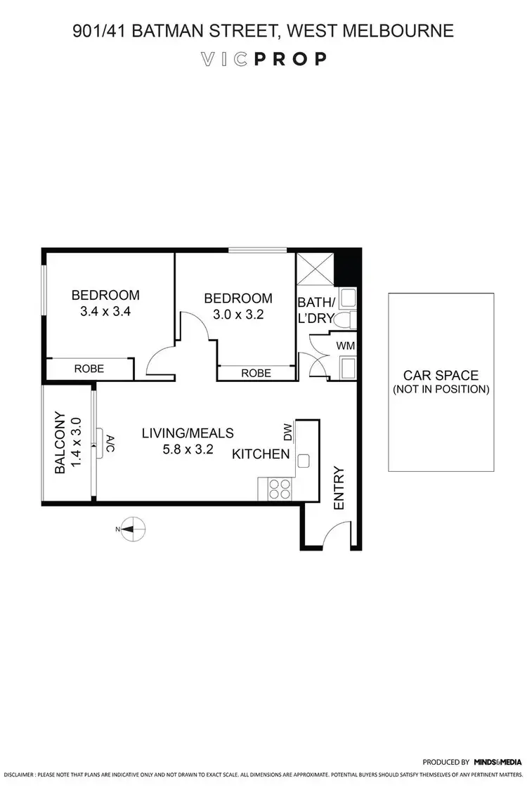 Floorplan of Homely apartment listing, 901/41 Batman Street, West Melbourne VIC 3003