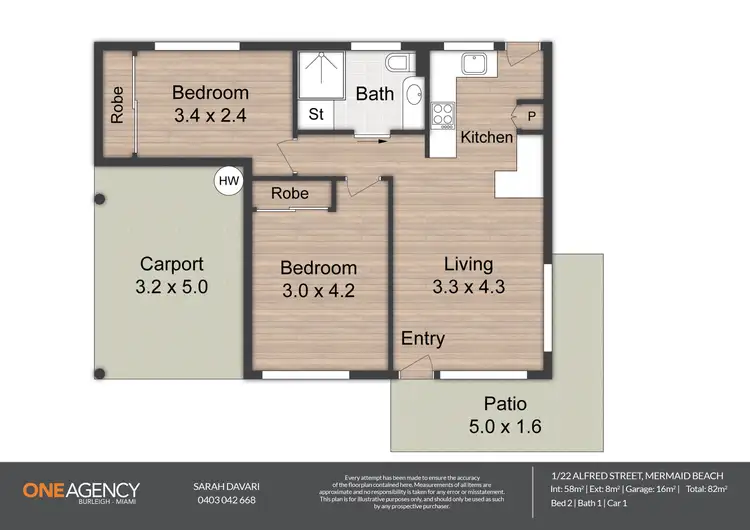 Floorplan of Homely apartment listing, 1/22 Alfred Street, Mermaid Beach QLD 4218