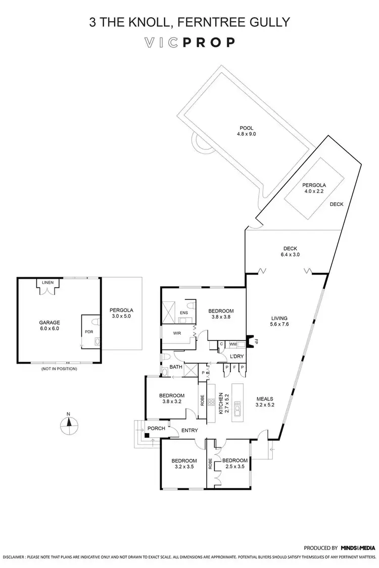 Floorplan of Homely house listing, 3 The Knoll, Ferntree Gully VIC 3156