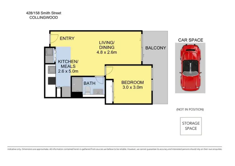 Floorplan of Homely apartment listing, 428/158 Smith Street, Collingwood VIC 3066