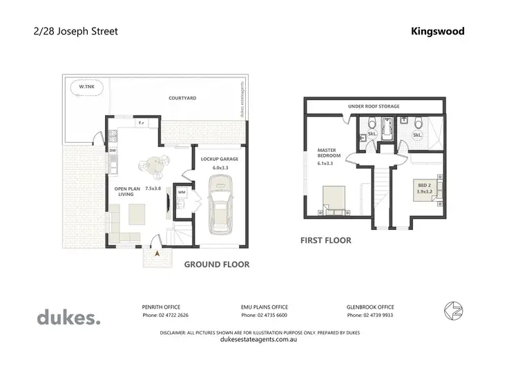 Floorplan of Homely townhouse listing, 2/28 Joseph Street, Kingswood NSW 2747