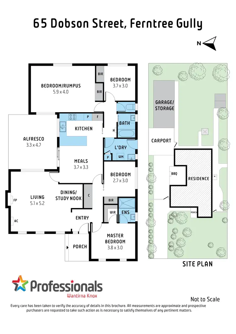 Floorplan of Homely house listing, 65 Dobson Street, Ferntree Gully VIC 3156