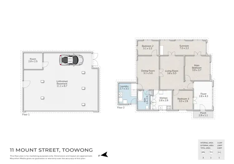 Floorplan of Homely house listing, 11 Mount Street, Toowong QLD 4066