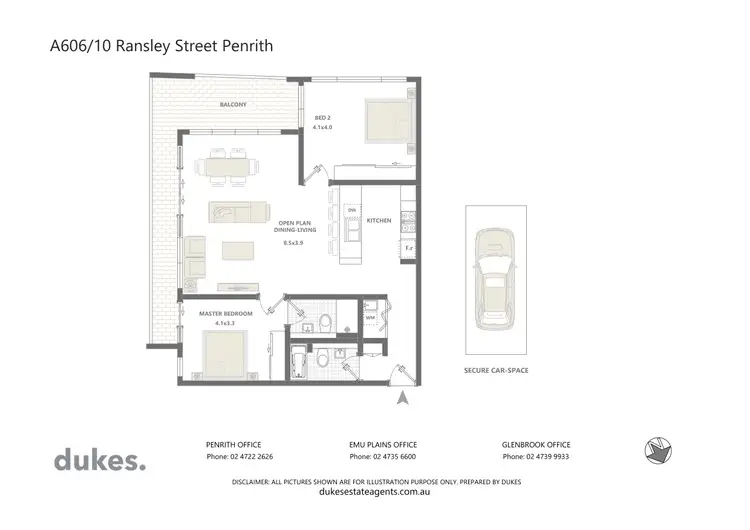 Floorplan of Homely apartment listing, A606/10 Ransley Street, Penrith NSW 2750