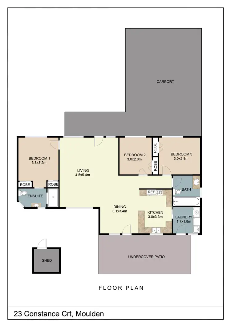 Floorplan of Homely house listing, 23 Constance Court, Moulden NT 830